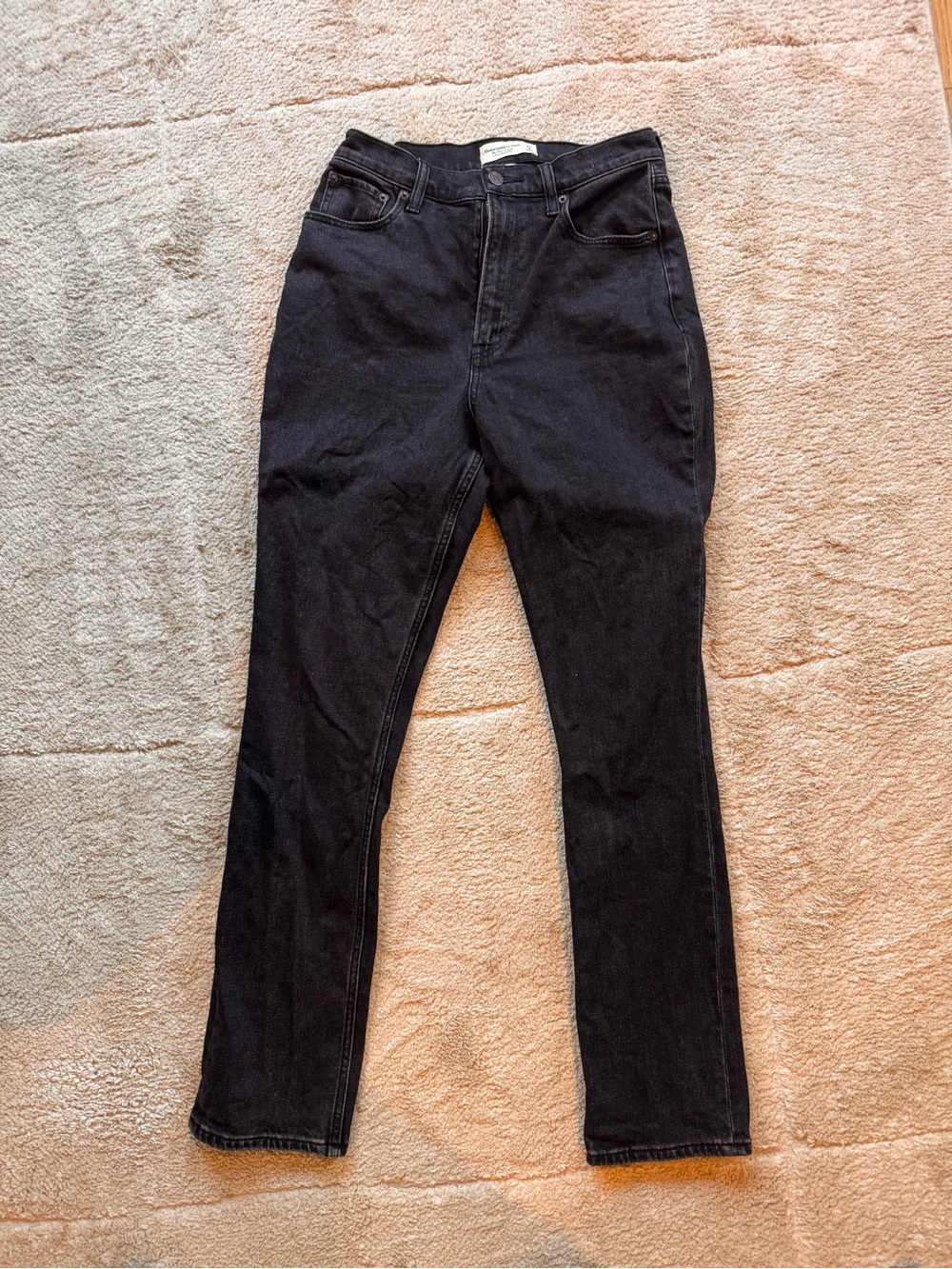 Abercrombie & Fitch Black High-Rise Slim Jeans